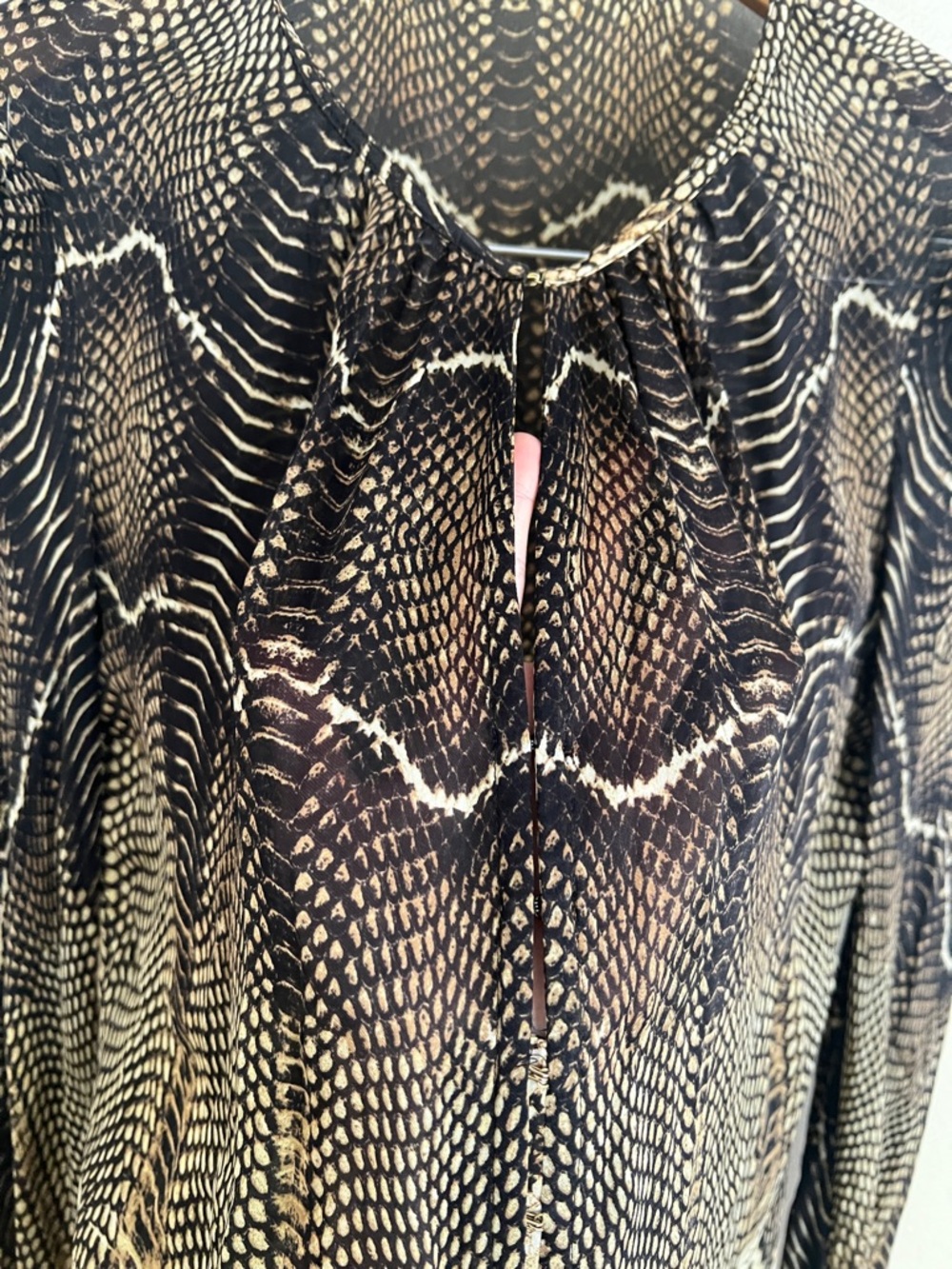 Vintage ROBERTO CAVALLI F/W 2005 Silk Python Snake Print Blouse + Pants SET - Picture 10 of 16